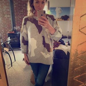 H@M Couture Camo Oversized Sweater